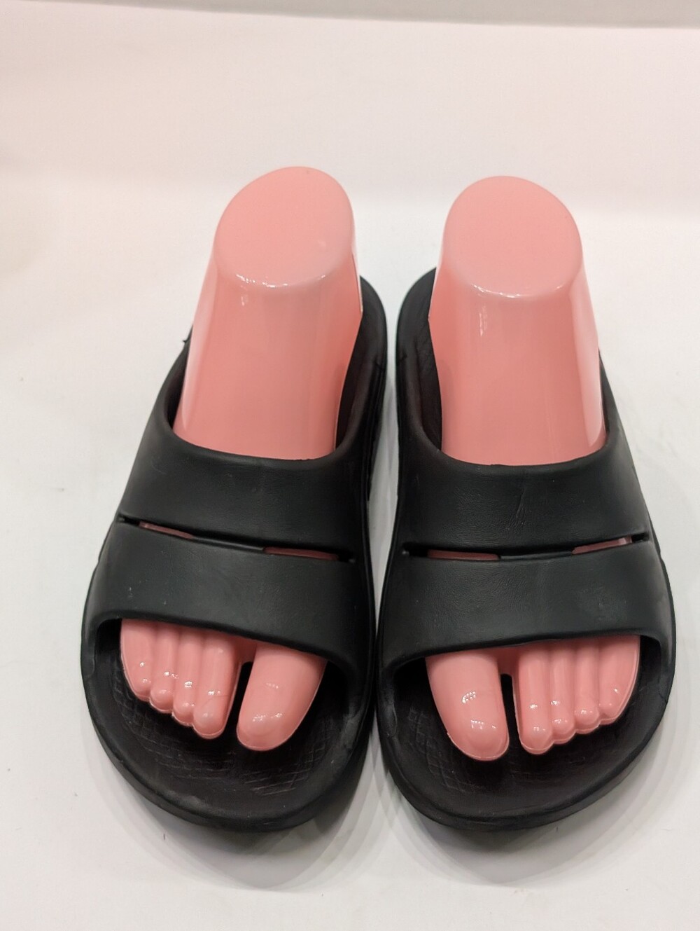 OOFOS Women's 7 OOAHH Slides Recovery Sandals Black Men's 5 Unisex X1